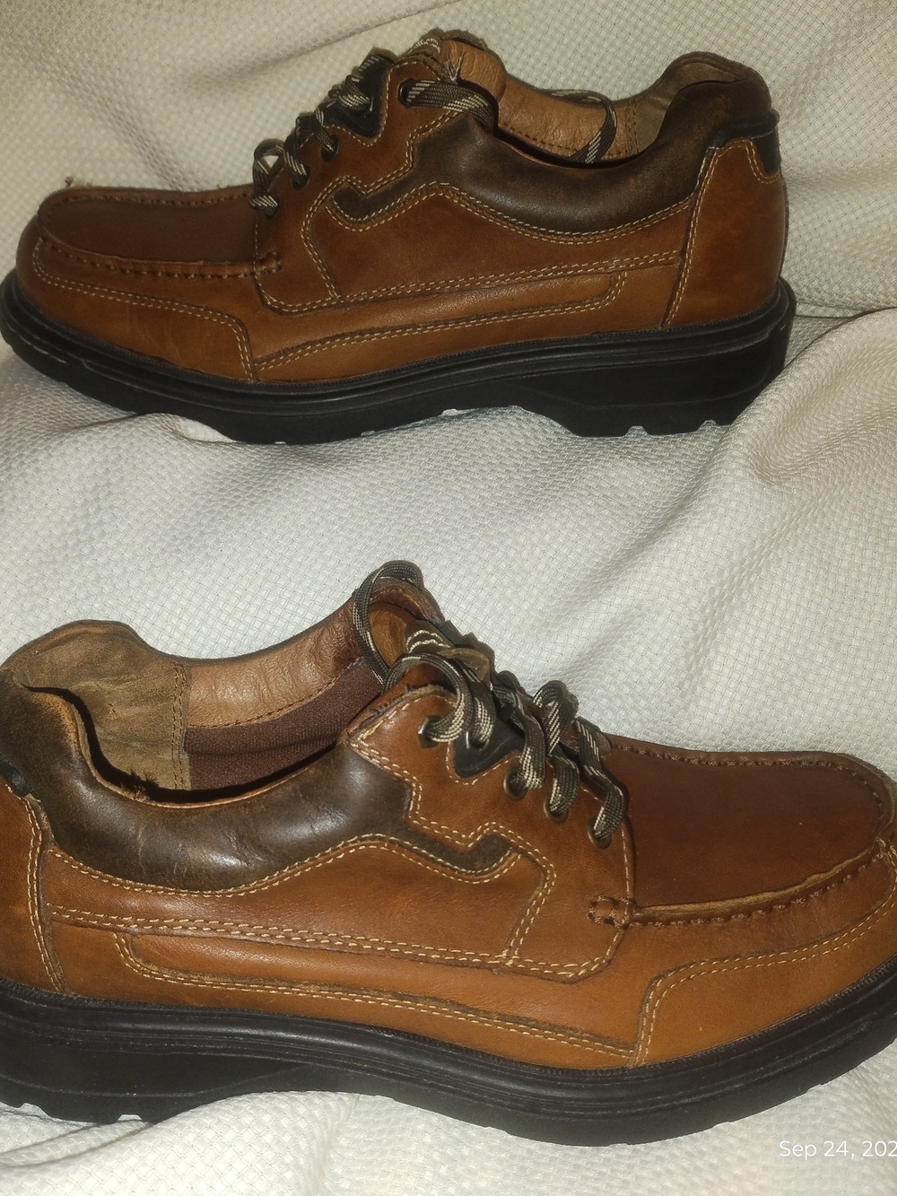 BASS Riley Men's 9.5 Brown Leather Oxfords